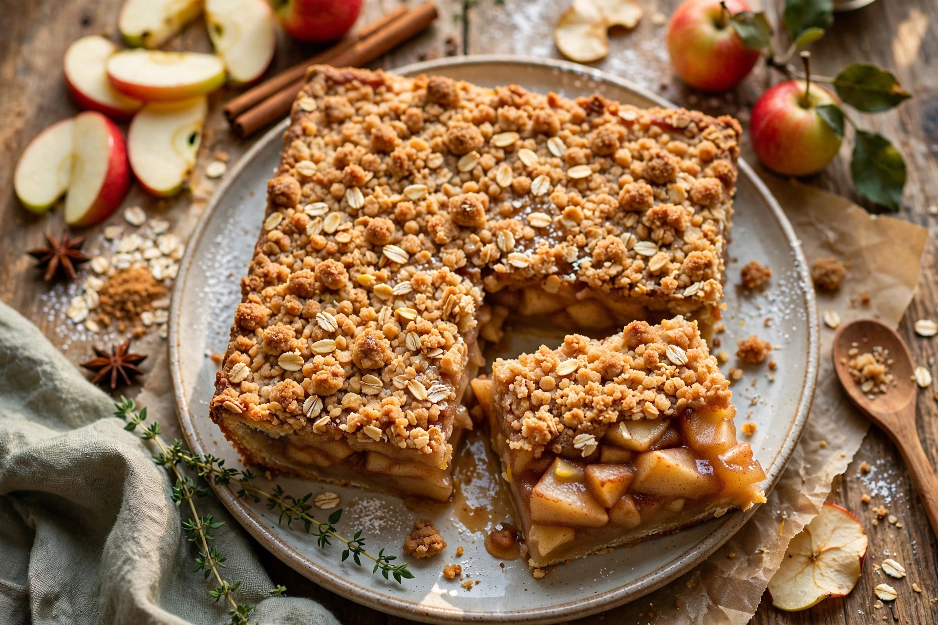 Apple Slab Pie with Crumble Topping