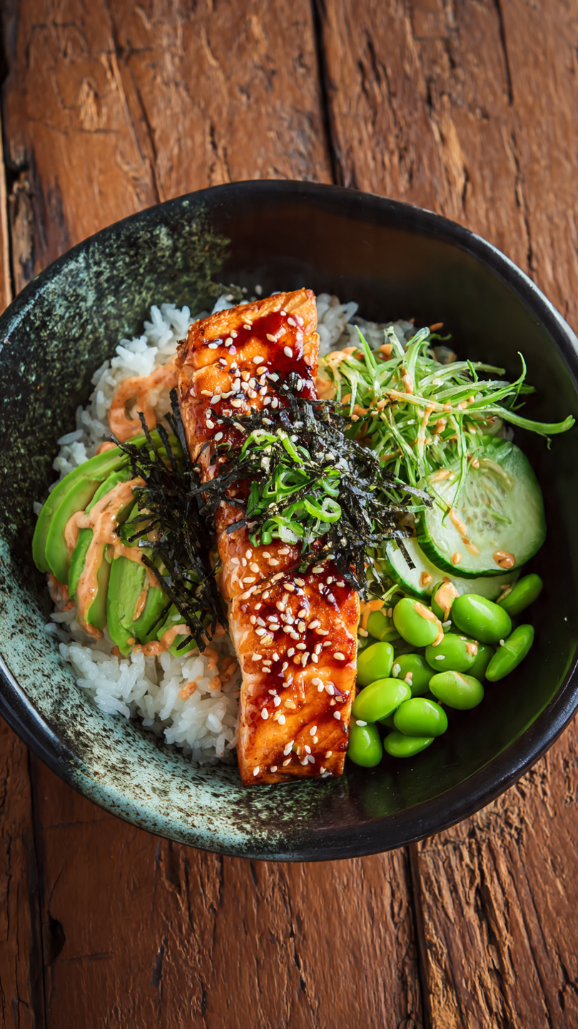 Teriyaki Salmon Rice Bowl
